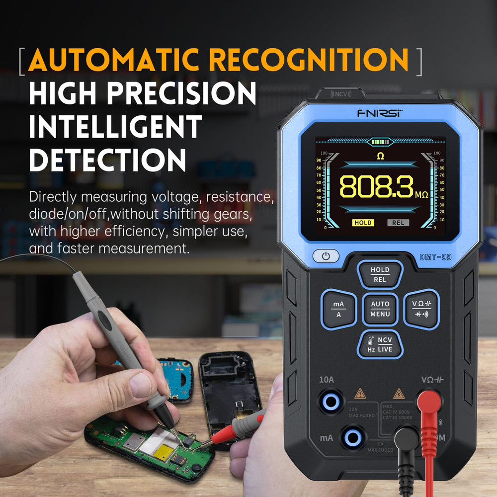 Digital Multimeter 9999 Counts TRMS Auto Ranging Rechargeable Voltage Tester