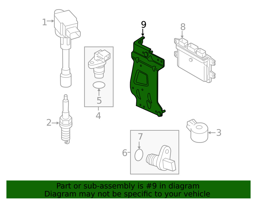 Genuine Nissan Engine Control Module (ECM) Bracket 23714-5EA0A