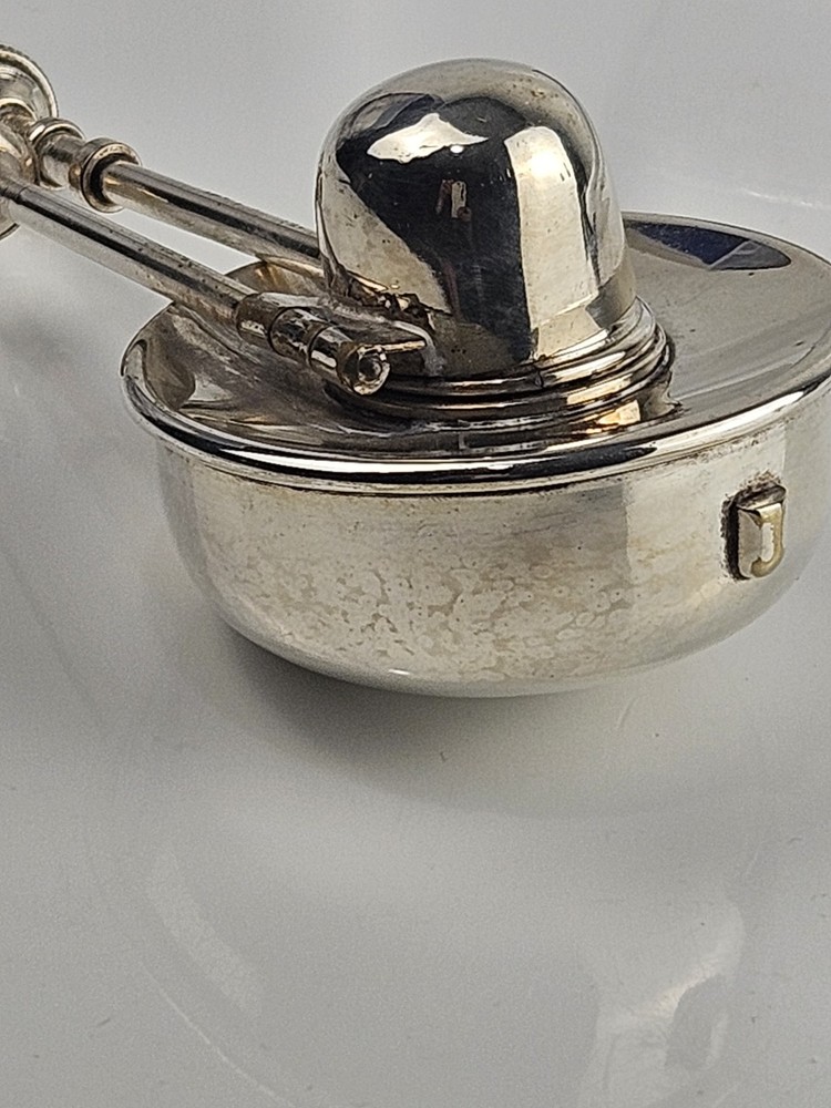 Antique Silverplate Spirit Burner Fuel Lamp 1.5 Size Warmer
