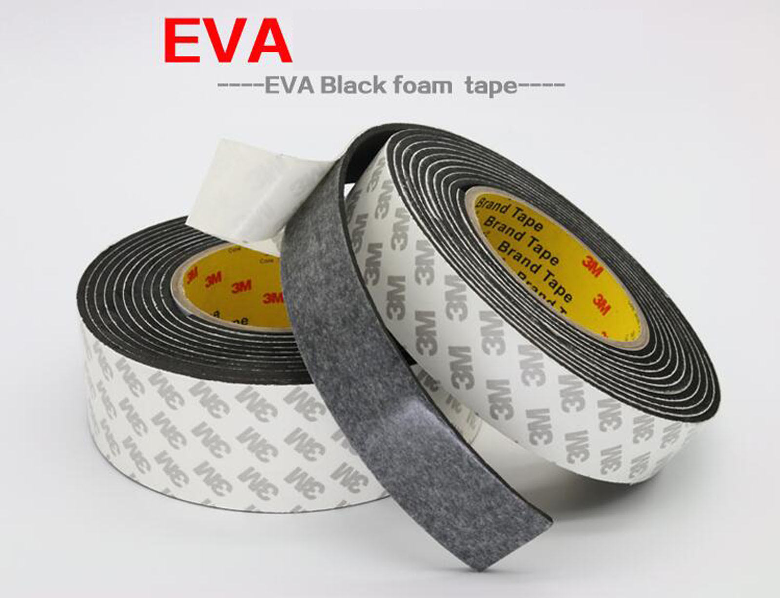 3M Eva Foam Adhesive Tape Single Sided 1, 2, 3, 5mm Thick Black Shockproof seal