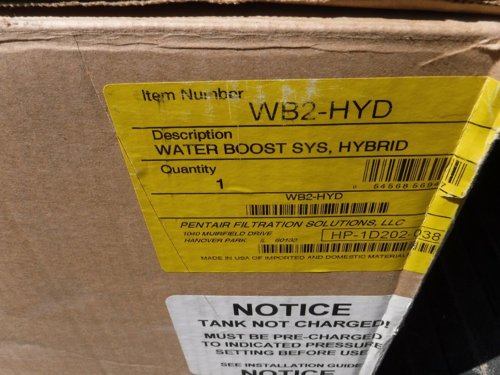 PENTAIR Multiplex WB2-HYD SHURFLO 2 GAL WTR BOOST SYSTEM