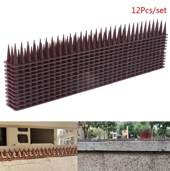 Cat Repellent Bird Spikes Fence Security Outdoor Plastic Deterrent Climb Strips