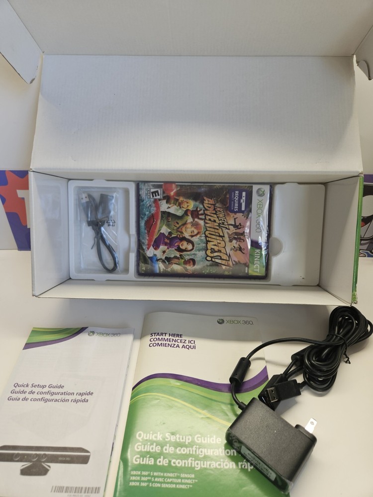 Kinect Sensor Camera (Xbox 360) w/ Kinect Adventures and Cables in Box