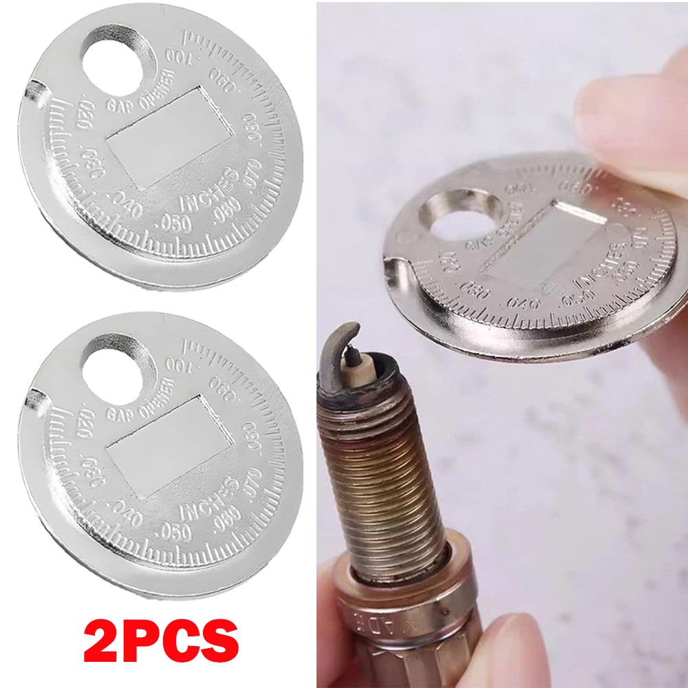 2Pc Spark Plug Gap Tool Gapper Gauge Universal Car Engine Tuner Mechanic Tool
