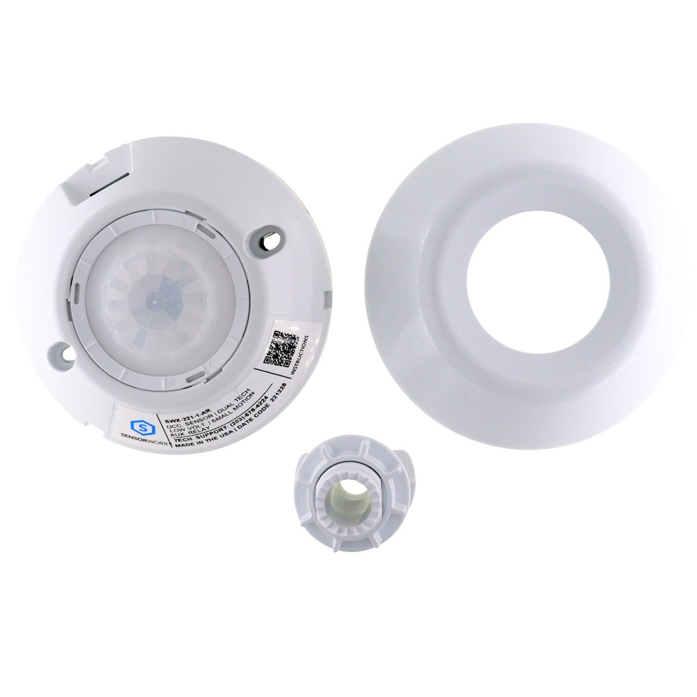 SENSORWORX SWX-221-1-AR LOW VOLTAGE CEILING OCCUPANCY SENSOR, DUAL-TECH, RELAY