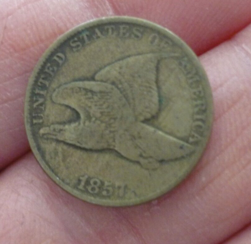 US 1857 Flying Eagle Cent Penny - Original. Free Shipping (B)