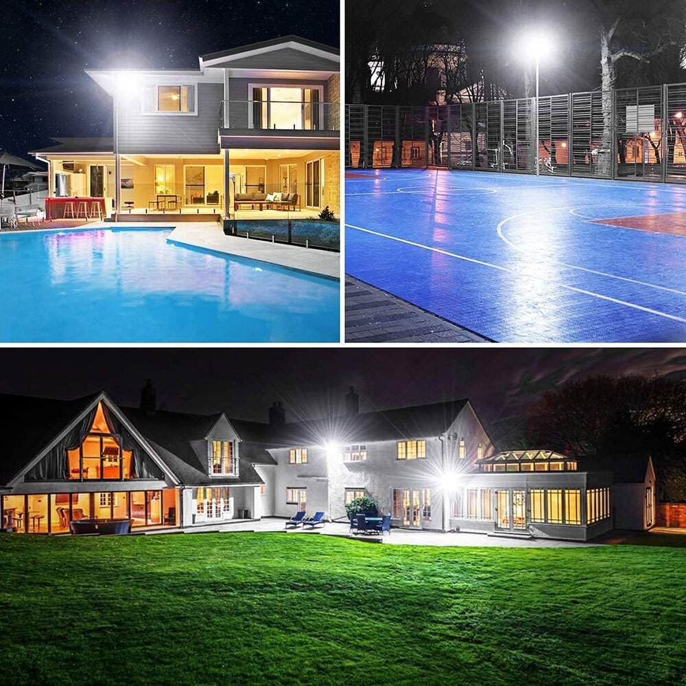 4pcs 100W LED Flood Light Outdoor Garden Lamp Yard Security Landscape Spotlight