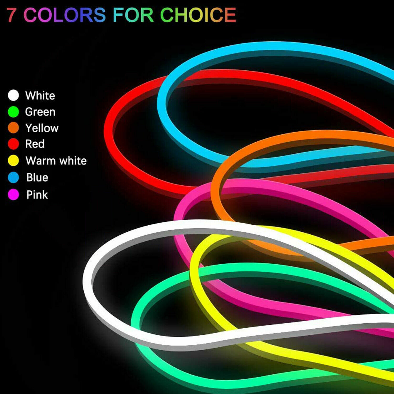 Flexible Sign Neon Lights Silicone Tube LED Strip Waterproof 12V 1M 2M 3M 5M