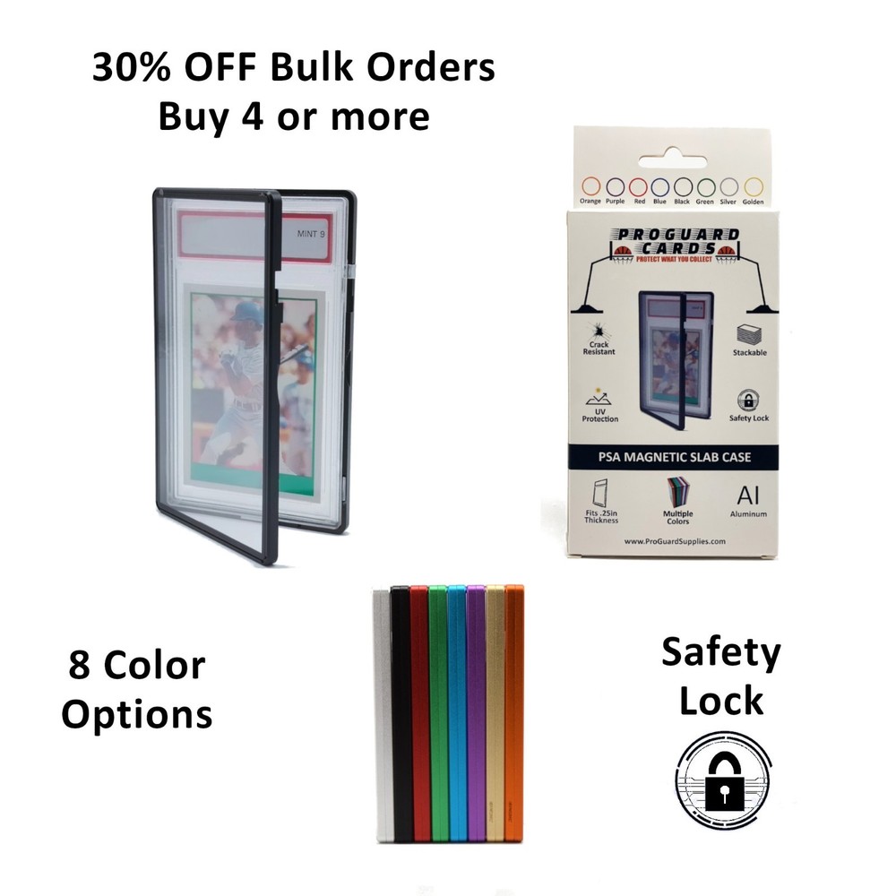 PSA Magnetic Slab Case 8 Colors for Standard PSA Graded Cards | Safety Lock