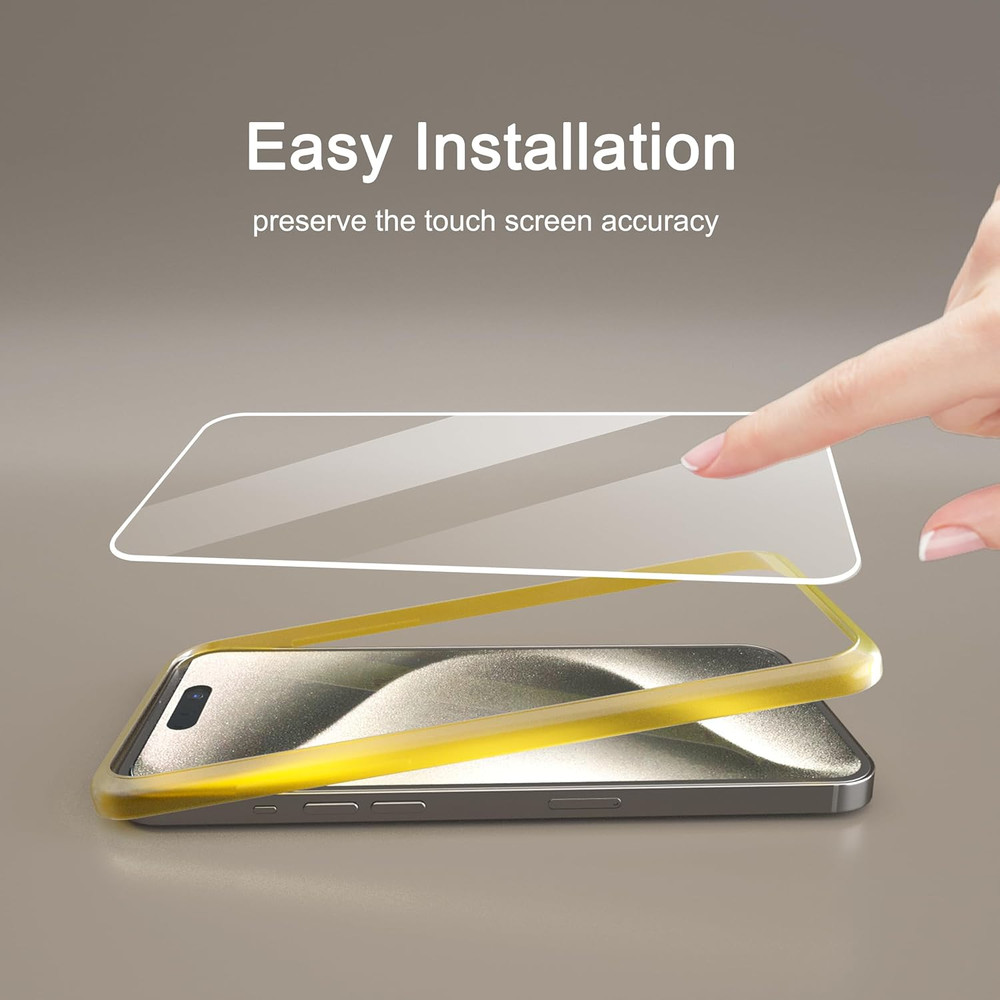 Ailun 3 Pack Screen Protector for Iphone 15 Pro [6.1 Inch] + 3 Pack Camera Lens