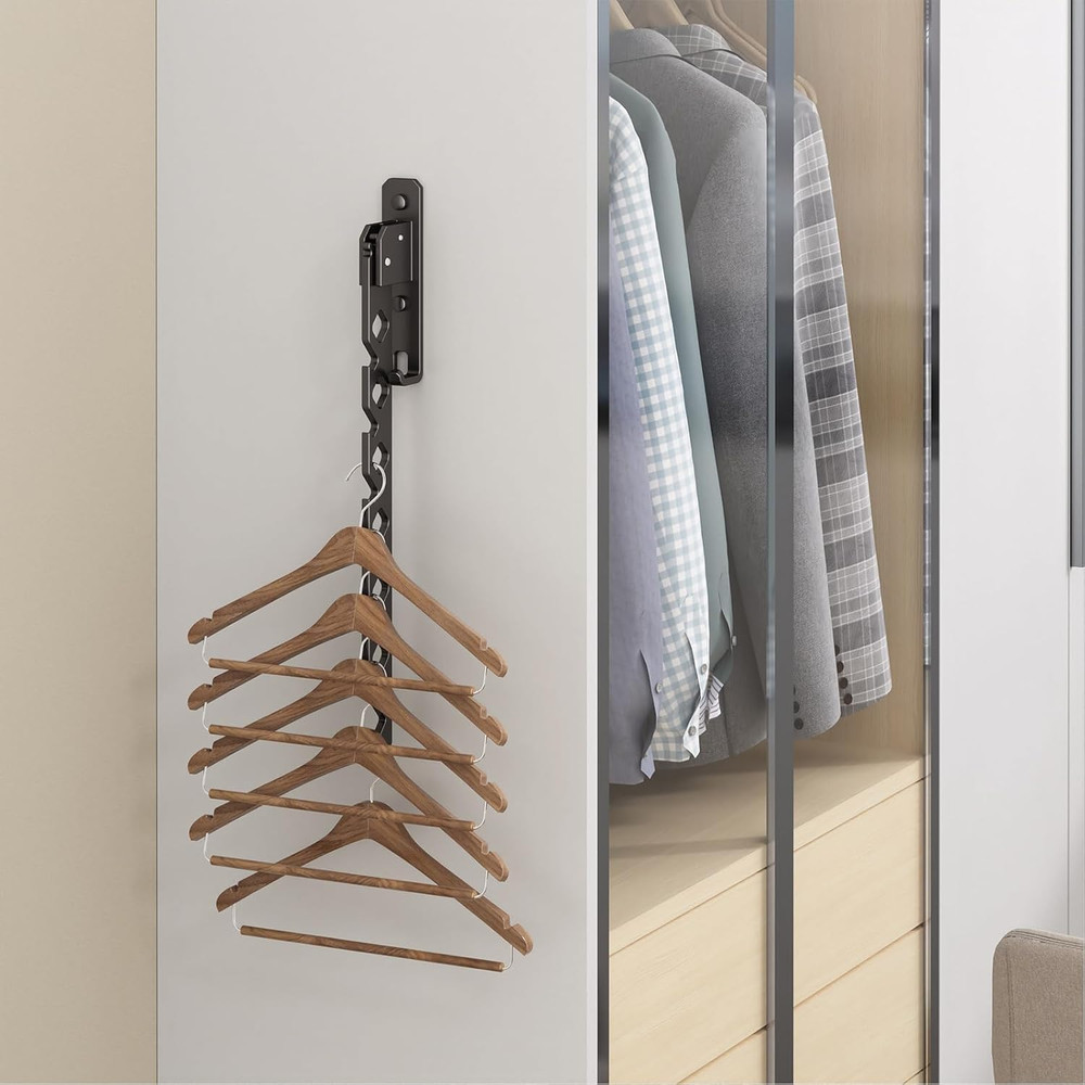 Wall Mounted Clothes Drying Rack, Wall Clothes Hanger Foldable, Laundry Hanger H