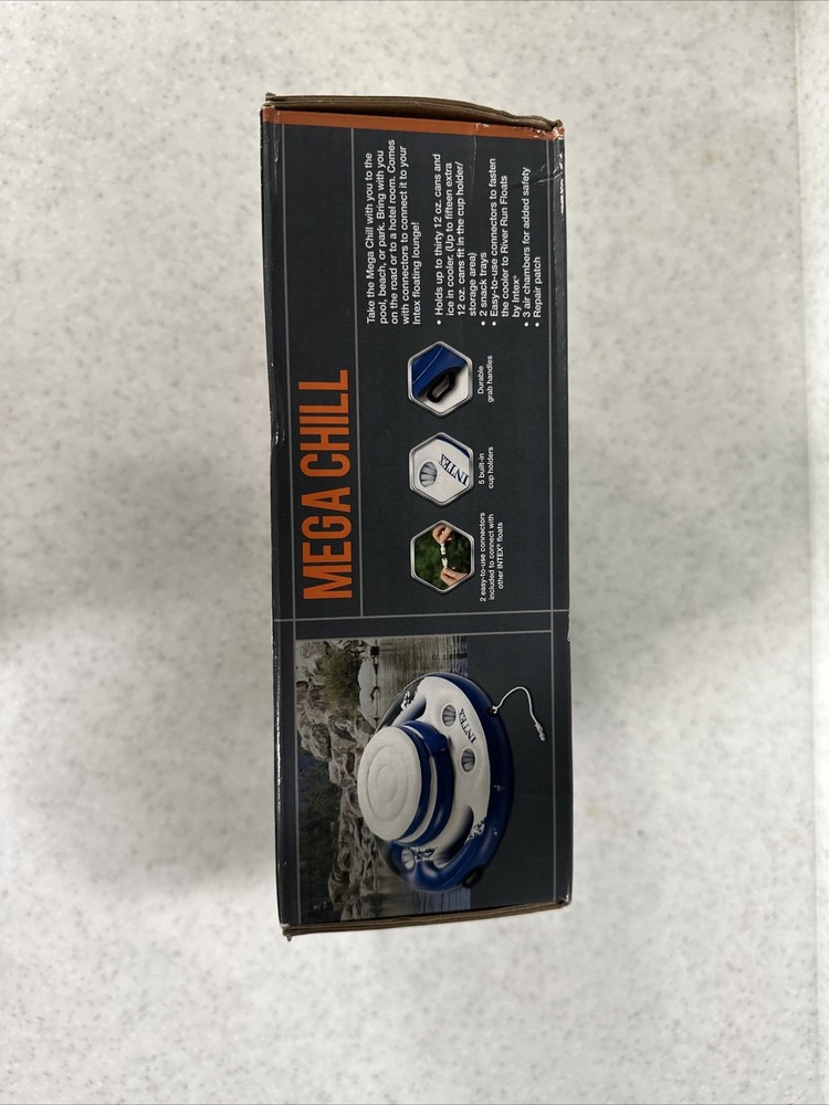 NEW Intex Mega Chill Inflatable Floating Cooler 35" Diameter Sealed Connect Flow