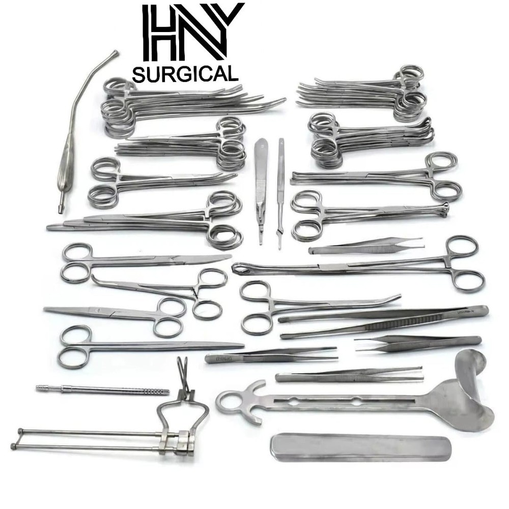 50Pcs General Surgery Basic Laparotomy Surgical Instruments Set