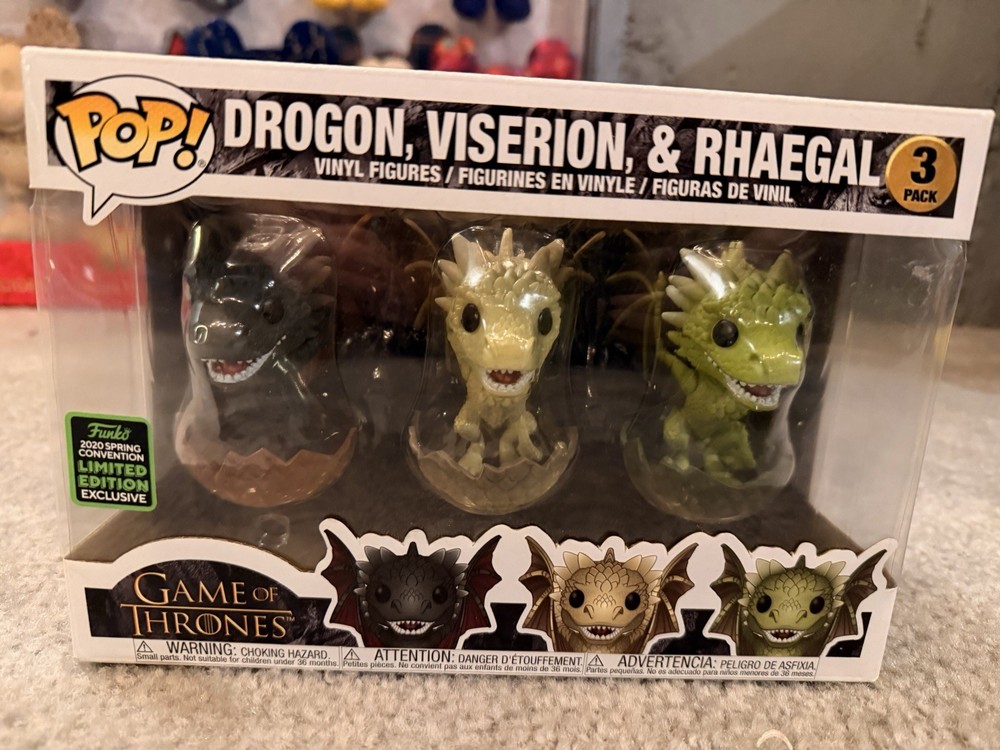 Funko Pop! Vinyl Game of Thrones Drogon, Viserion, Rhaegal Figures 3 Pack