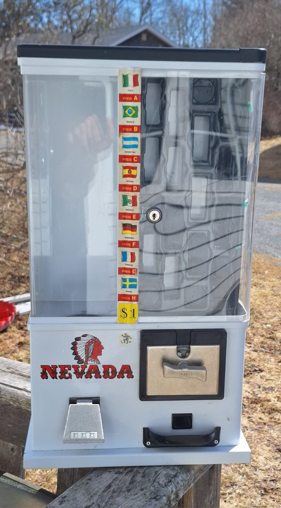 Large White Nevada Gumball Machine