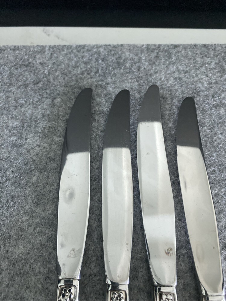 4 Oneida Distinction KENNETT SQUARE Stainless HH Dinner Knives Flatware