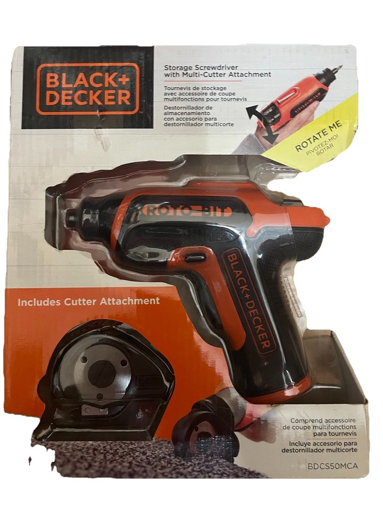 BLACK+DECKER BDCS50MCA Roto Bit Cordless Screwdriver W / MULTI CUTTER ATTCHAMENT
