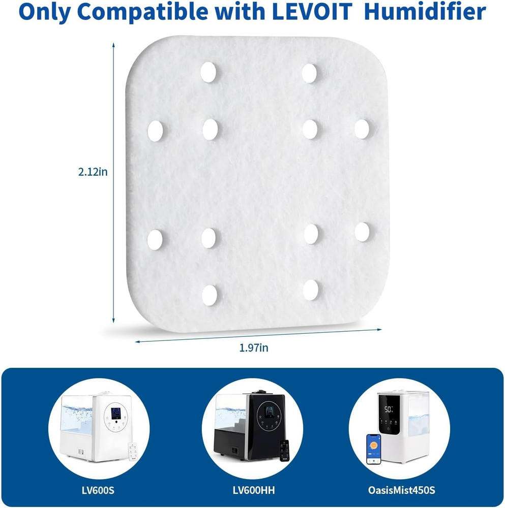 36-Pack Mineral Absorption Pads Compatible with LEVOIT Humidifier Replacement Fi