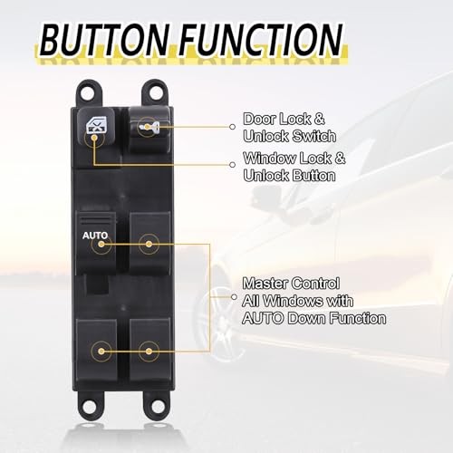 Front Left Driver Side Power Window Switch, Fit for 1998-2001 Nissan Altima,
