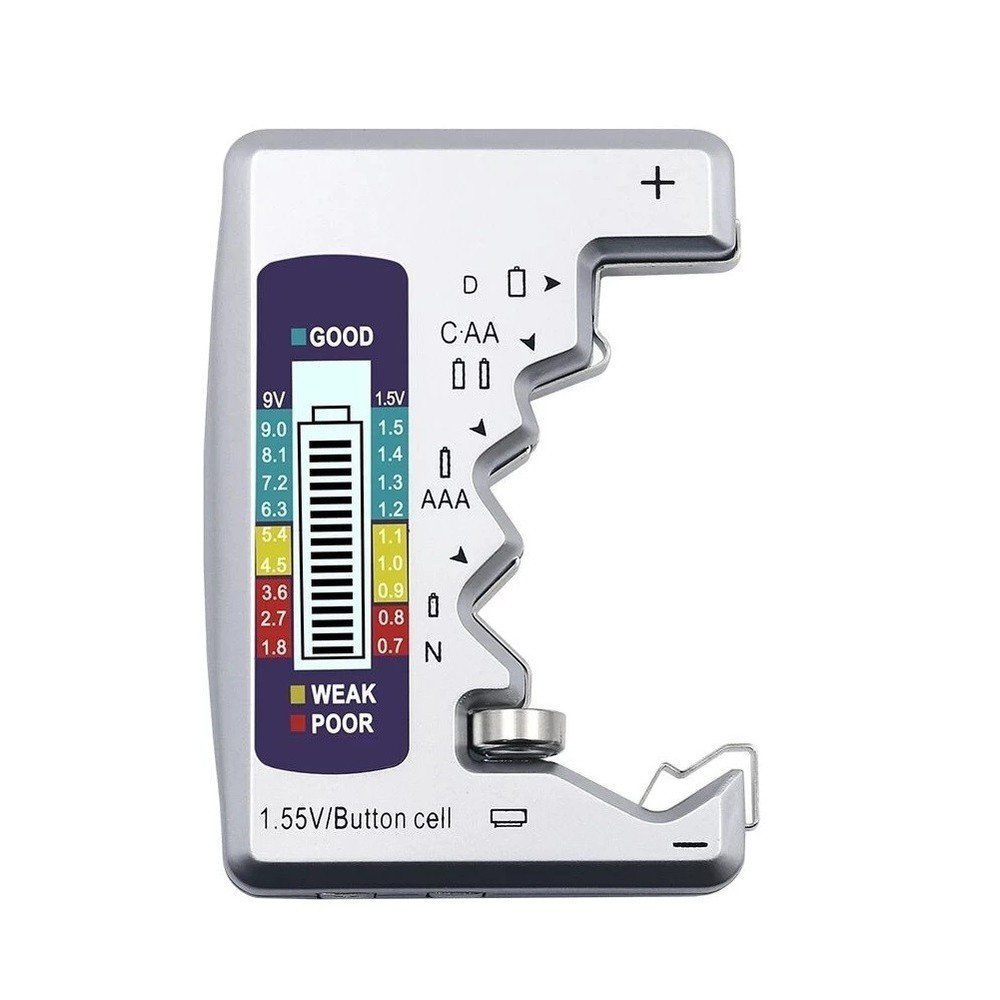 Compact LCD Display Battery Capacity Tester for AAAAA9V1 5V Button Cell