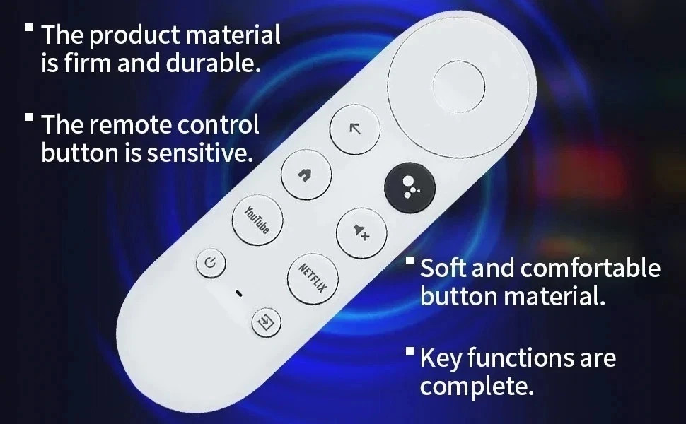 New Replacement For Chromecast With Google TV Voice Bluetooth IR Remote Control.