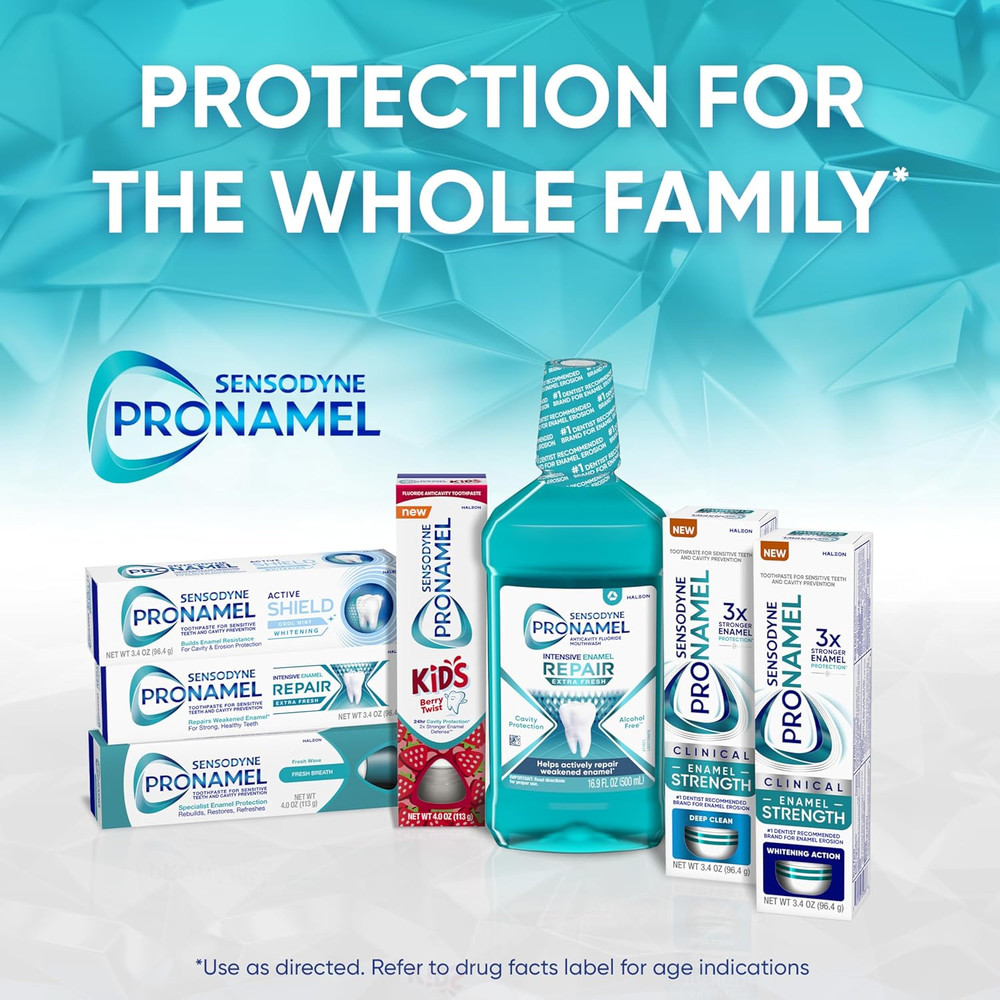 Daily Protection Enamel Toothpaste for Sensitive Teeth, Mint Essence - 4 Oz (Pac