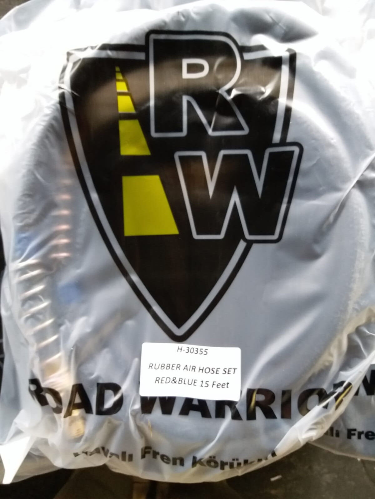 Rubber Air Line Set 12' w/Red & Blue handles 1/2" Swivel fittings Ref:11-8112