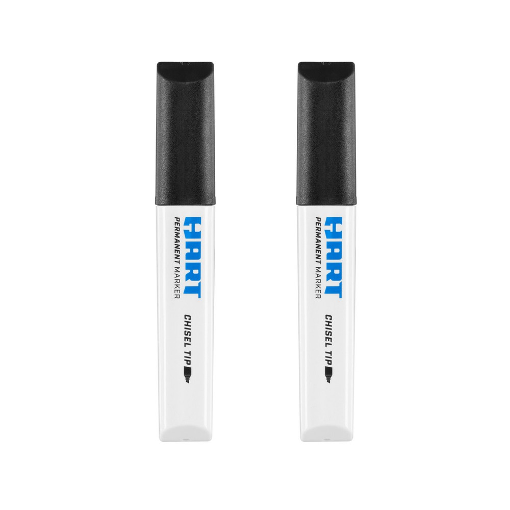 Black Chisel Tip Permanent Construction/Workshop Marker - Multi-Surface - 2 Pack