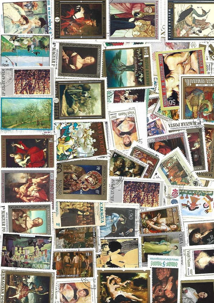 ART  75  USED DIFFERENT STAMPS