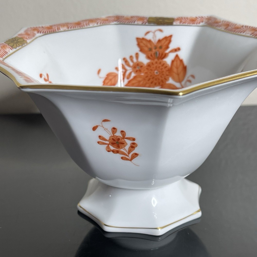 Herend Bouquet Rust 7049 Octagonal 5 1/2" Bowl: MINT
