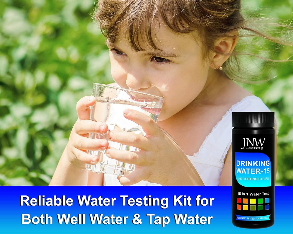 15-in-1 Drinking Water Test Kit - 100 Strips - Quick & Easy Water Testing Strips