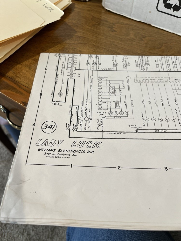 Lady Luck Pinball Schematic