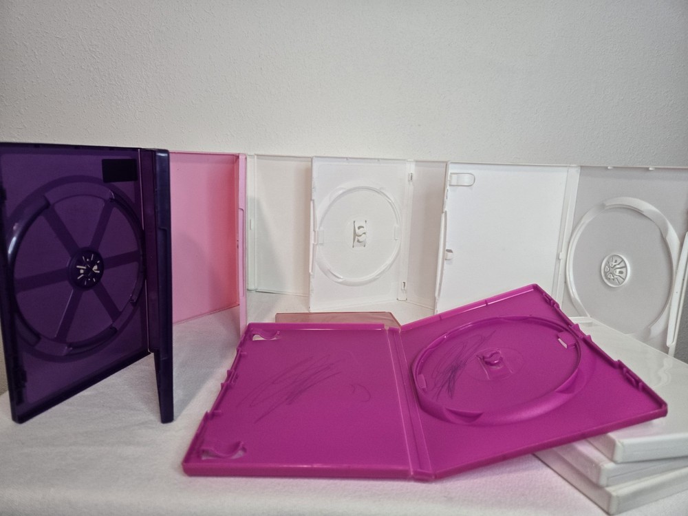 Empty Solid Standard DVD Storage Cases Lot