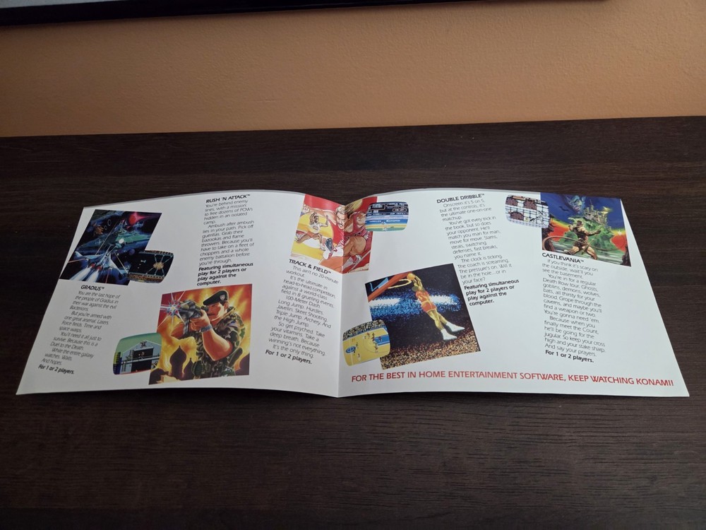 Early Nes Konami Insert KON-NES-US