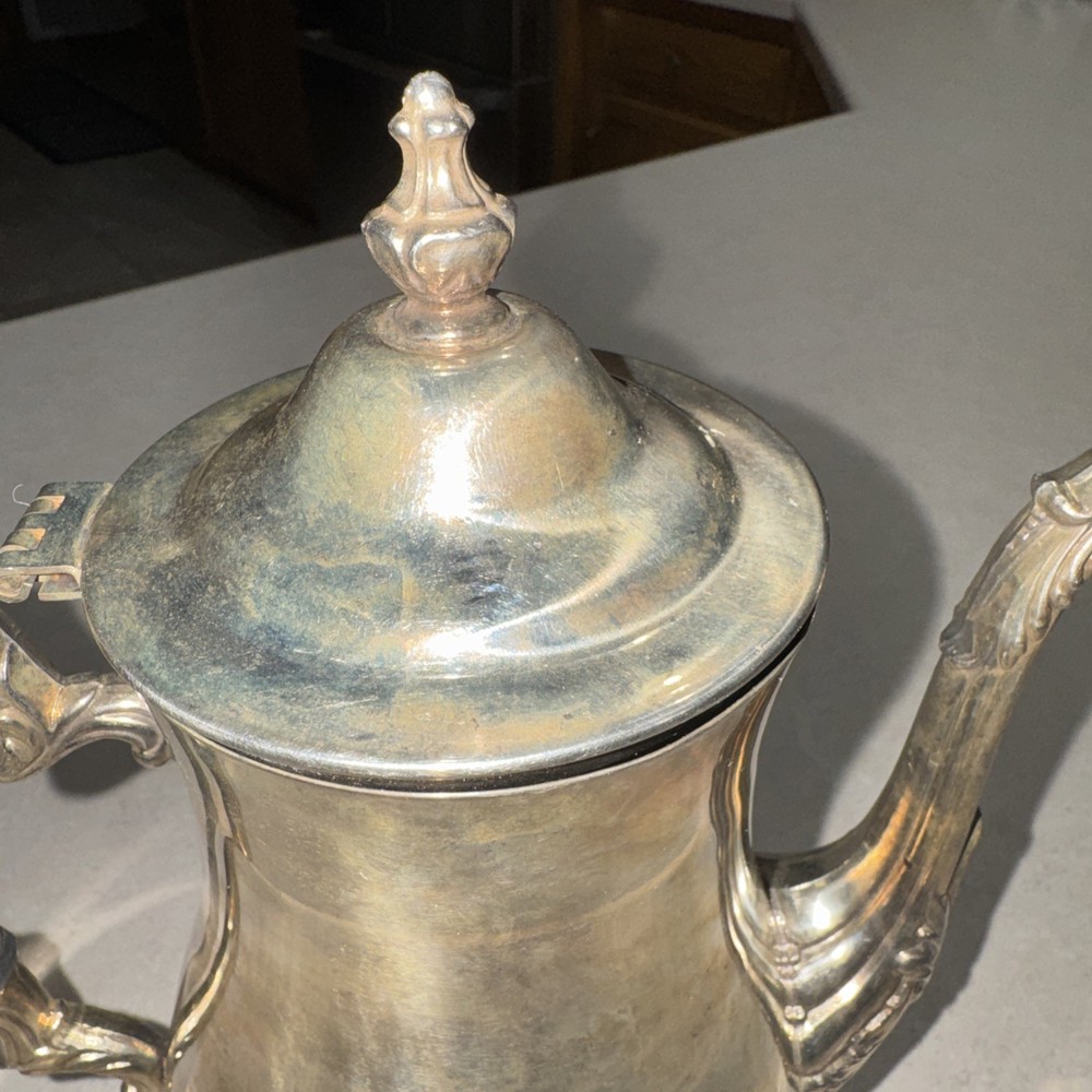 International Silver Company Footed Pitcher With Hinged Lid