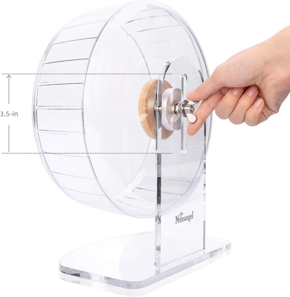 Whisper Quiet Hamster Exercise Wheel - Adjustable Stand, Perfect for Small Pets