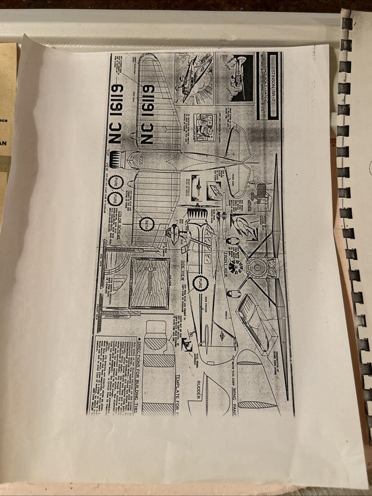 Vintage Aviation Pages Drawings Old Engineering Information Papers Airplane ￼￼