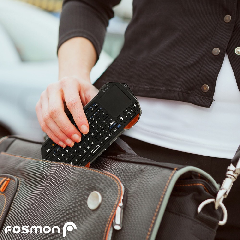 Fosmon 30FT Mini Wireless Bluetooth Keyboard Touchpad for iOS Android Windows