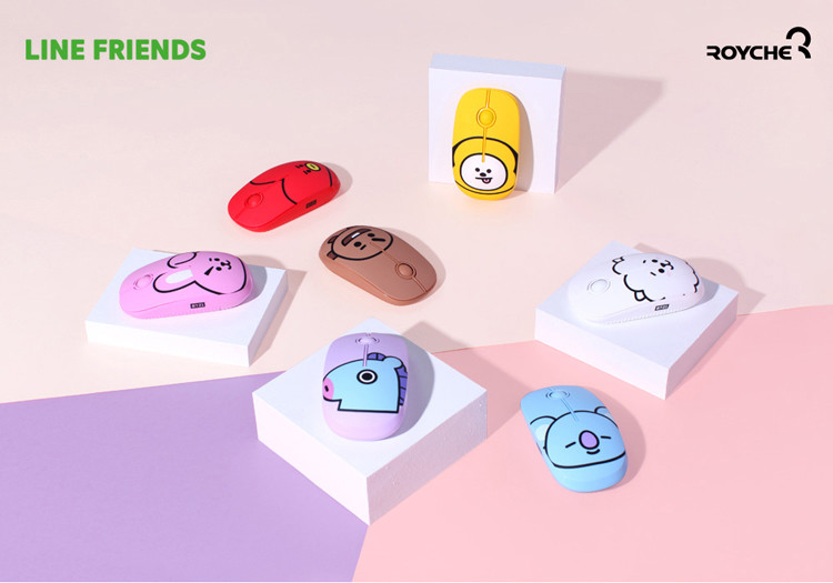 BTS BT21 Official Authentic Goods Wireless Silent Mouse by LINEFRIENDS