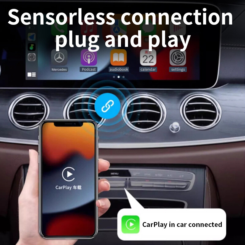 2in1 Wireless Carplay Adapter Android Auto Smart USB Dongle Plug &Play for Apple