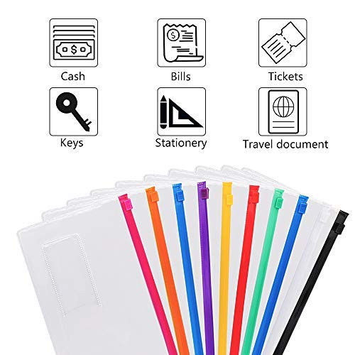 24pcs Poly Zip Envelope, Plastic Envelope, Reusable Envelopes, 9 x 4.7