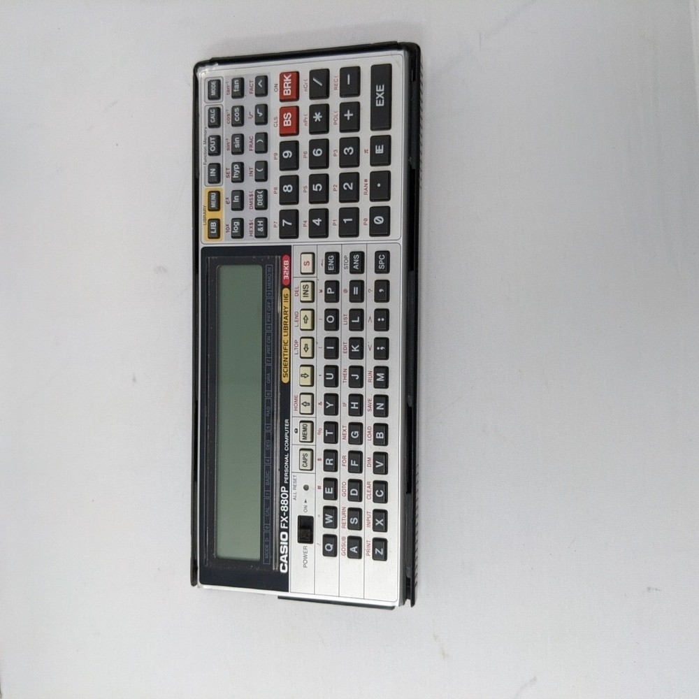 CASIO FX-880P Personal Computer Calculator 116 lib 32k Basic - Works (Vintage)