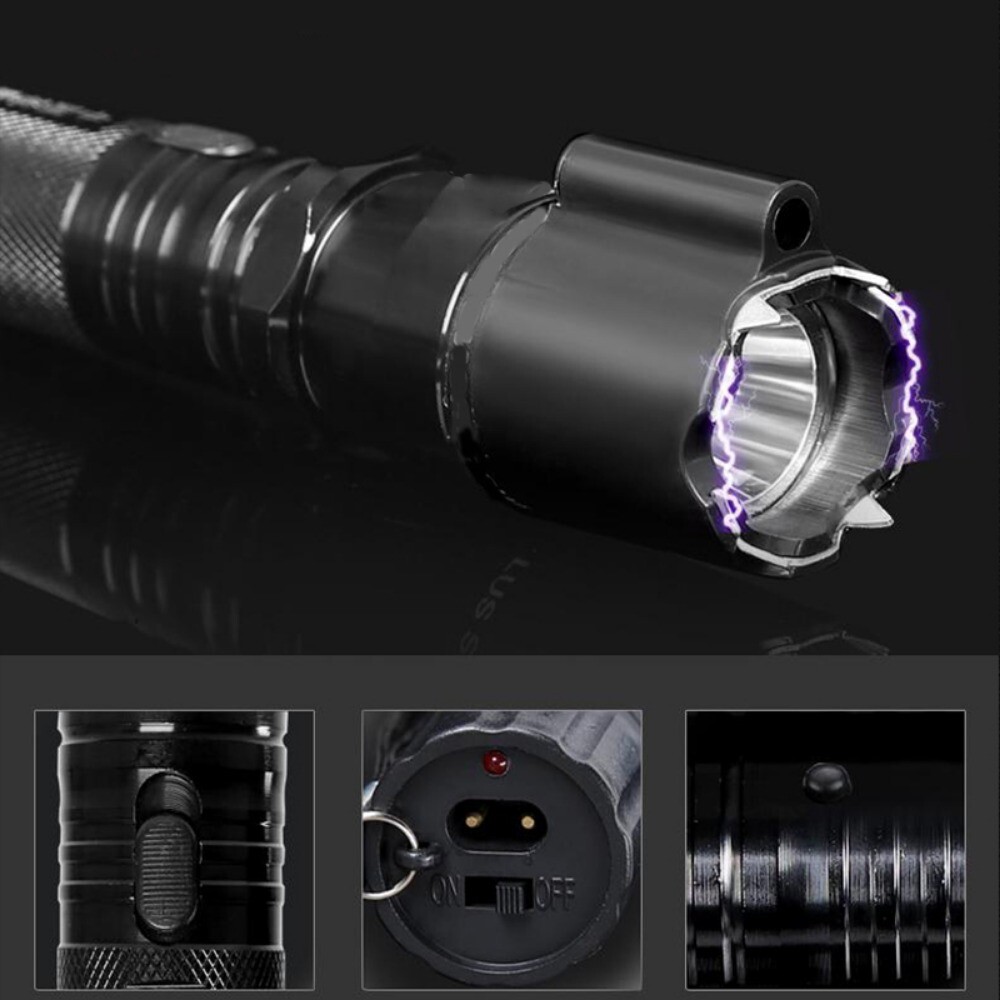 Stun Gun 700 BV Heavy Duty Metal Rechargeable LED Flashlight