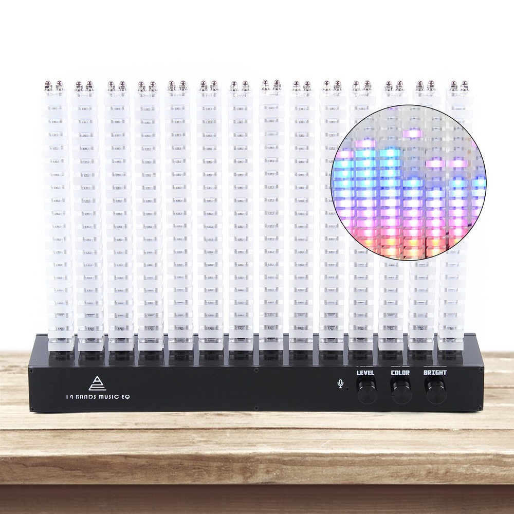 LED 14-segment Spectrum Analyzer Level Indication Music Spectrum Light 110V