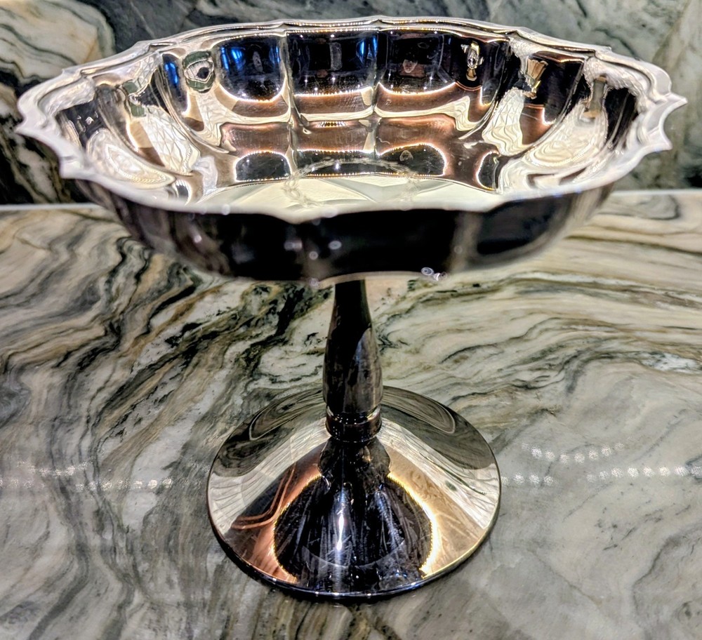 Chippendale International Silver Compote Pedestal Bowl Signed  c1930's