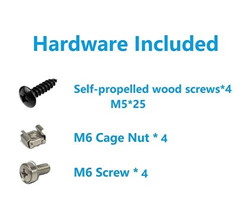 2U Steel Vertical Rack and Wall Mountable Server Rack Mount Bracket for 19inc...