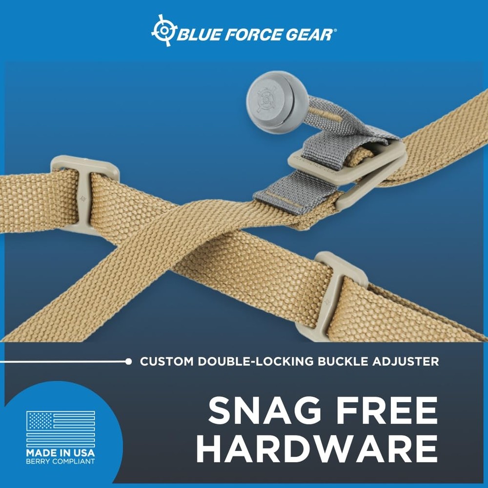 Blue Force Gear GMT Sling - Adjustable Nylon Strap, Secure Double-Locking Buckle