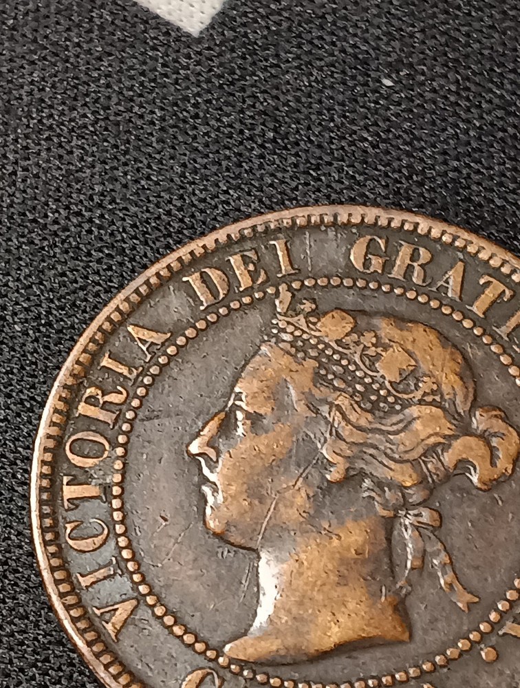 👉1897 CANADA LARGE CENT - DIE CRACK ERROR J/429