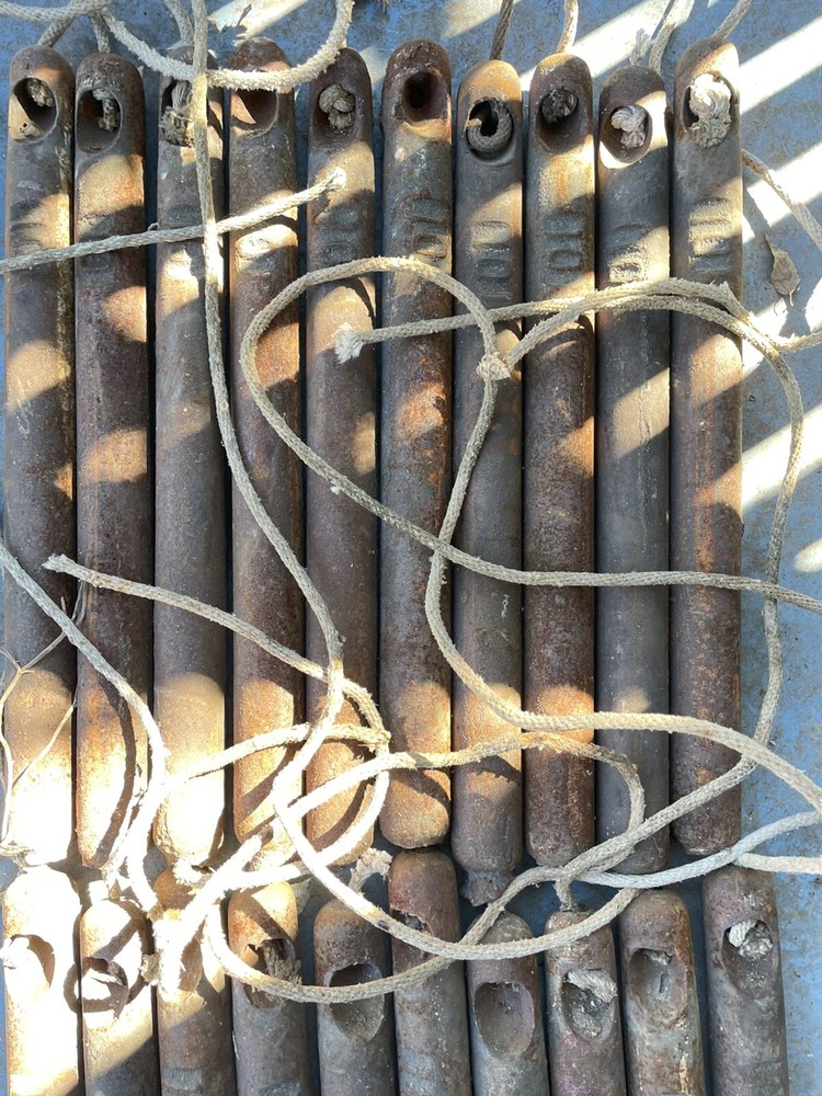 vintage cast iron window sash weights