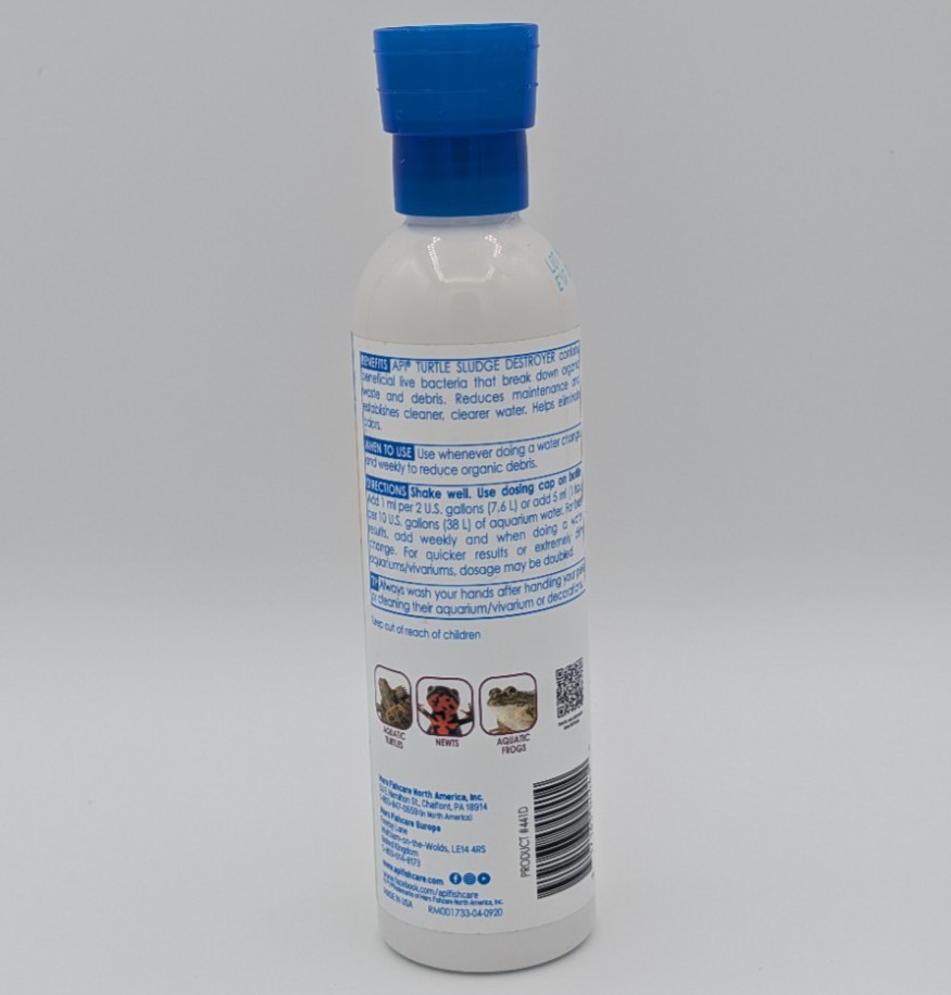 API Turtle Sludge Destroyer 8 fl oz Breaks Down Organic Waste & Debris Exp 2030